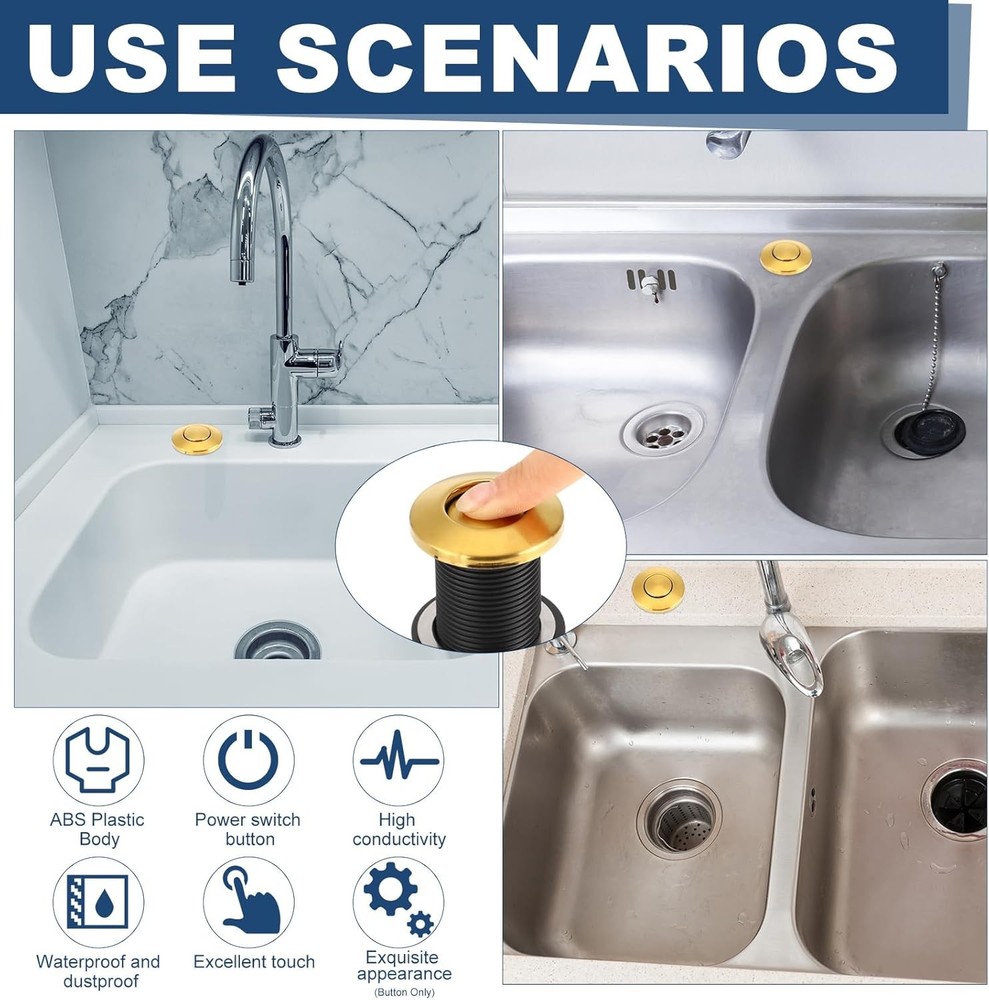Garbage Disposal Air Switch Kit Wireless Sink Top Garbage Disposal Button Stainl