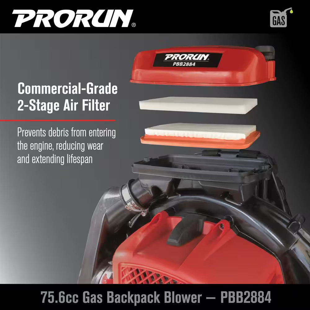 76Cc 1020 CFM 240 MPH 2-Cycle Gas-Powered Backpack Leaf Blower