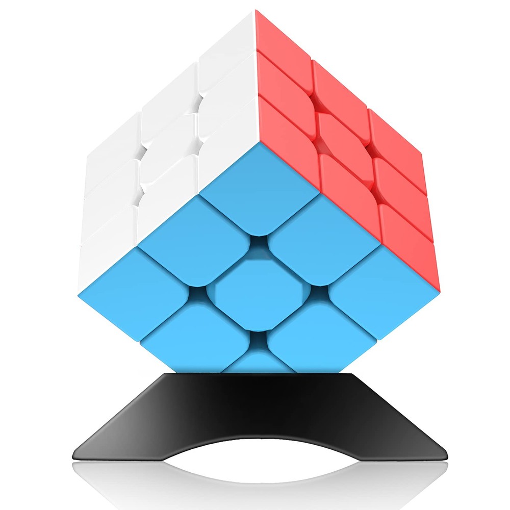 3x3 Speed ​​Cube with Stand and Tutorial: Brain Teaser for Problem Solving