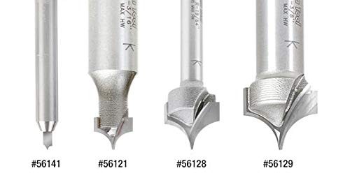 Amana Tool 56141 Solid Carbide Roundover Router Bit 1/32 Radius 5/64 Diameter 3/