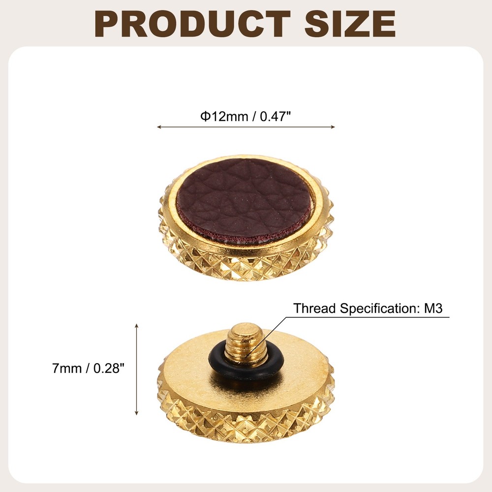 Shutter Button (Dark Brown) Camera Soft Release Button Threaded, for Fuji