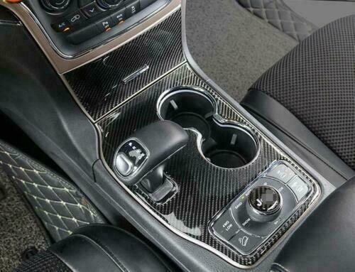 2PCS Central Console Gear Shift Cover Trim For Jeep Grand Cherokee 2014-2015