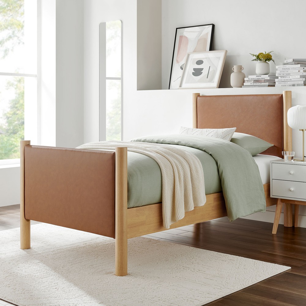 Maven Platform Bed in Tan Oak