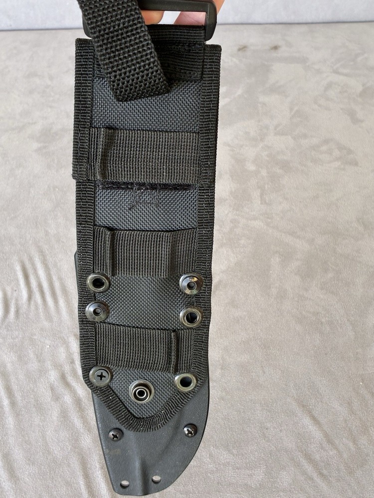 Tactical Knife Sheath w/ Belt Loop Black Kydex Nylon MOLLE Compatible