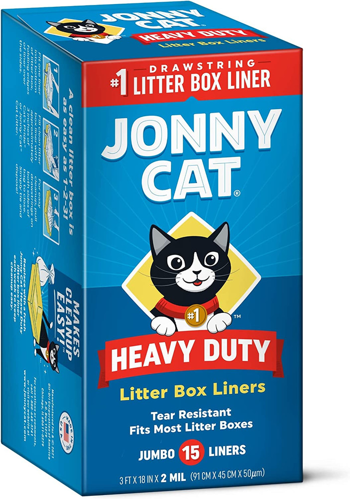 Litter Box Liners: Heavy Duty - Tear & Leak Resistant - Drawstring Close - Jumbo