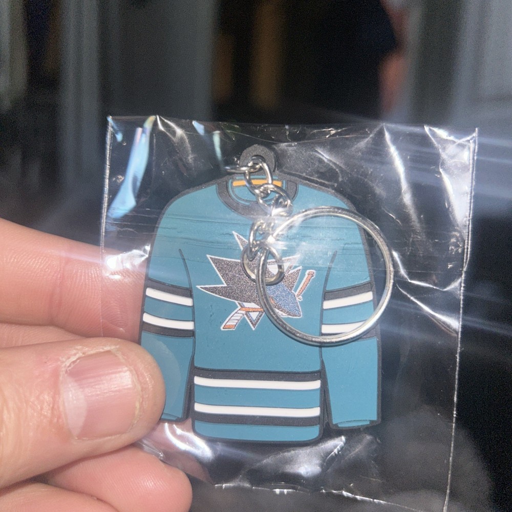 San Jose Sharks Rubber Jersey Keychain