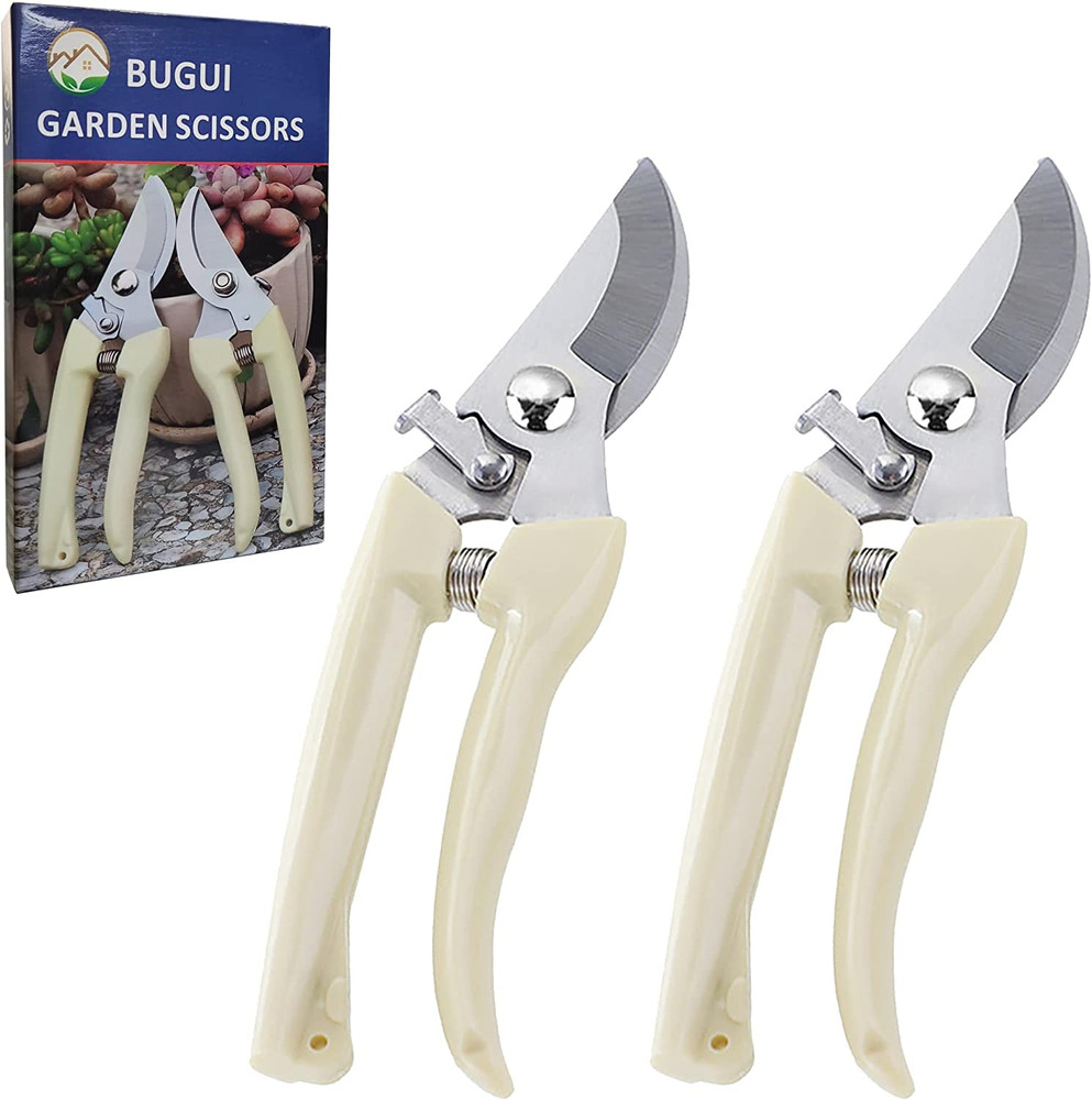 2 Pack Lightweight Bypass Pruning Shears Garden Clippers 1/2" Cut