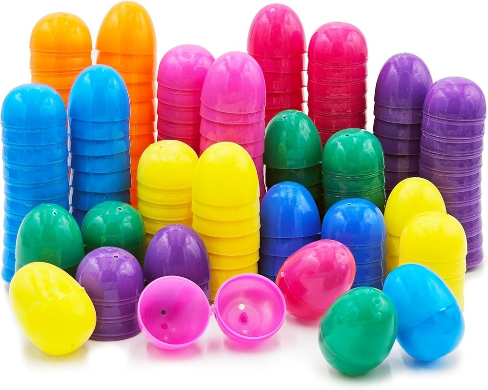 2.25" Plastic Fillable Easter Eggs with Hinge - Ideal for Every Festive Occasion