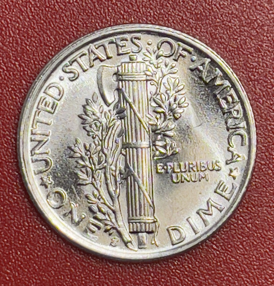 1941 S Mercury Silver Dime, Gem Uncirculated, FSB.