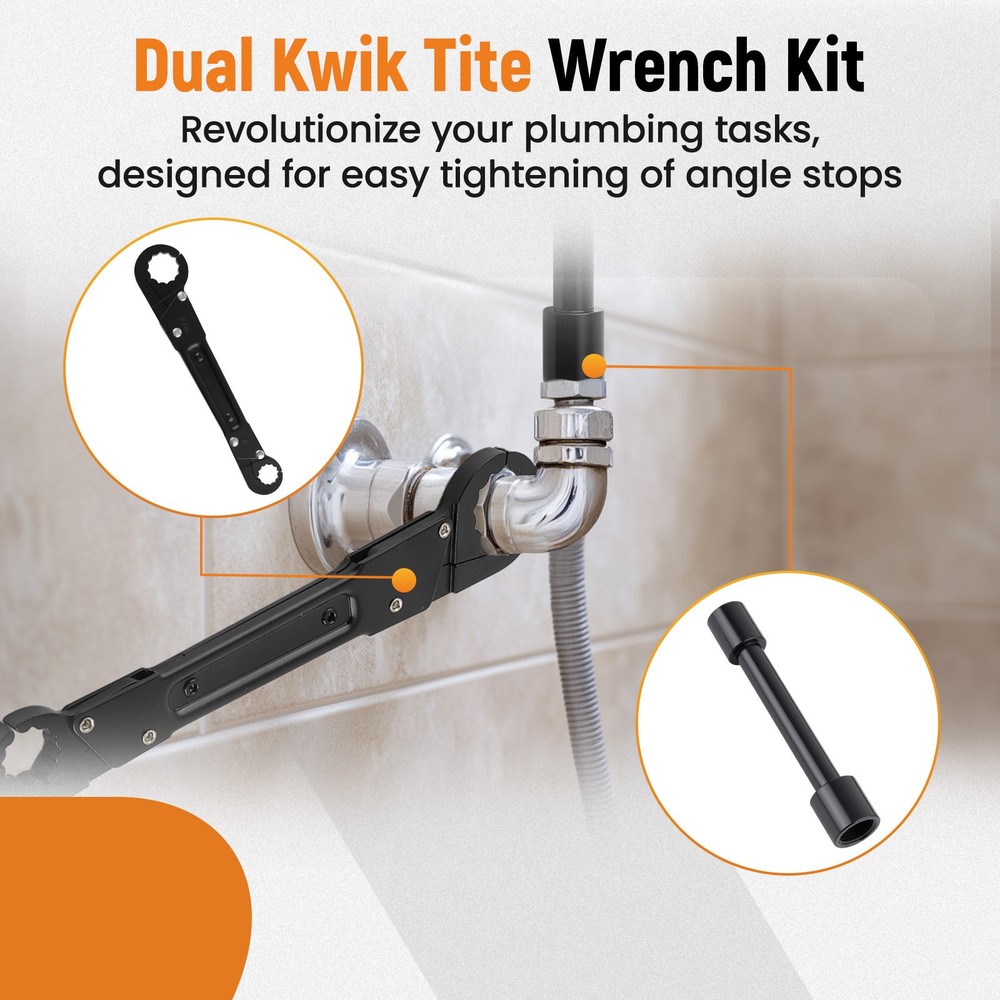 Plumbing Tools Angle Stop Angle-on Wrench Kit for Installing New Compression