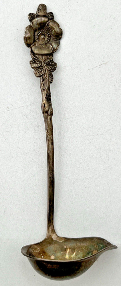 REED & BARTON HARLEQUIN JELLY SERVER, LADLE, LEMON FORK & OLIVE FORK SILVERPLATE