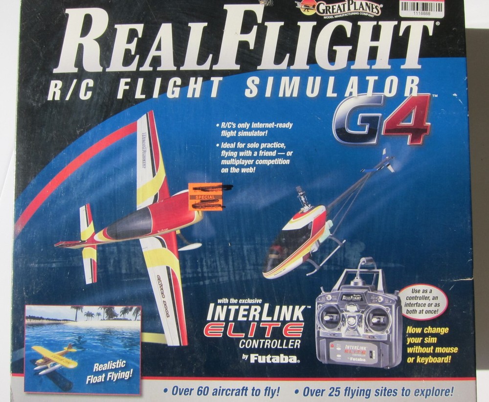 Real Flight R/C Flight Simulator G4 DVD Software + Interlink Elite Controller