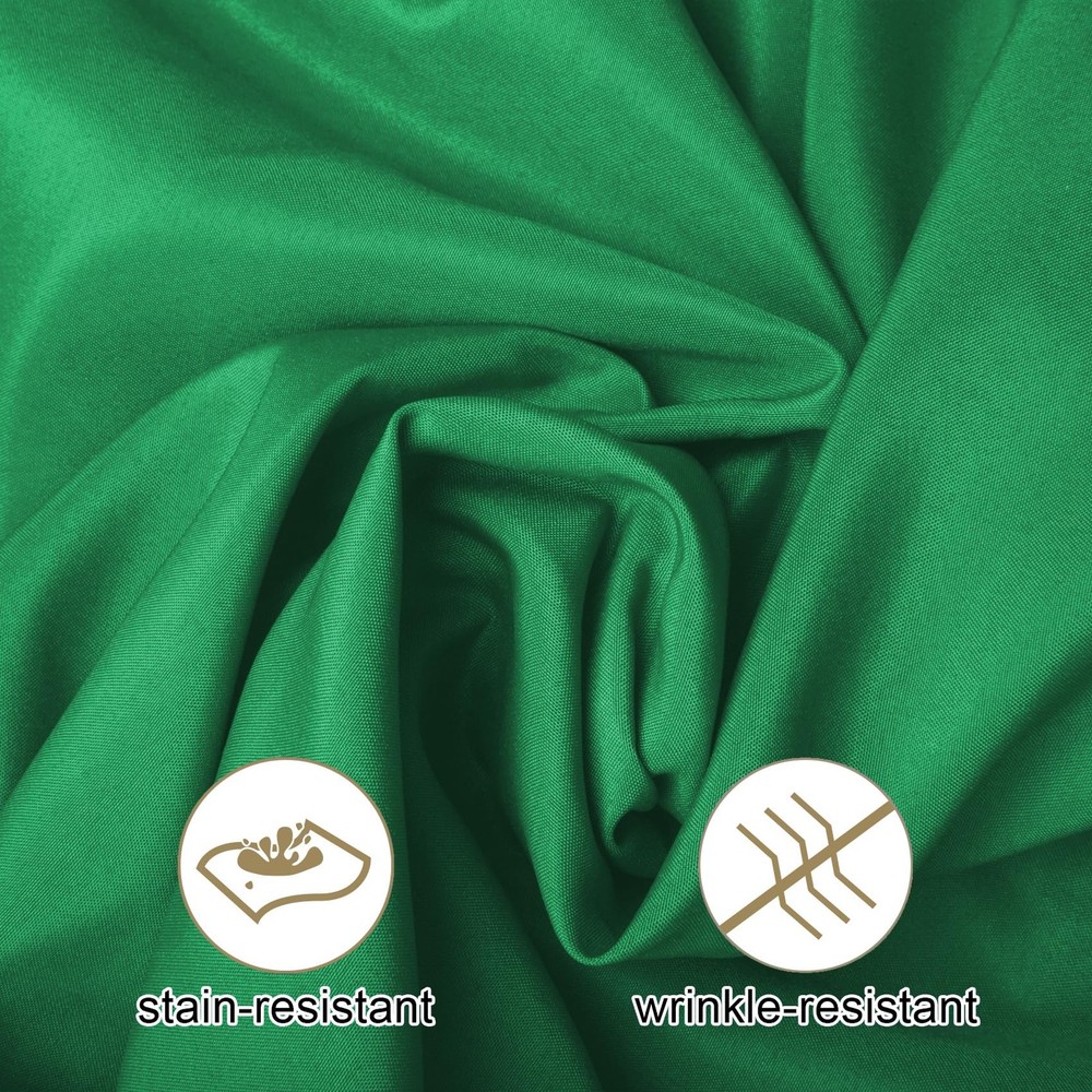 2 Pack 120 Inch Emerald Round Tablecloth Washable Polyester for Wedding