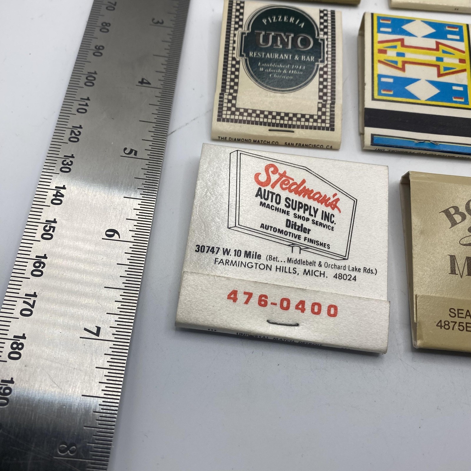 Vintage Advertising Matchbooks Lot 13 Restaurants Banks Auto Fish Market Steak