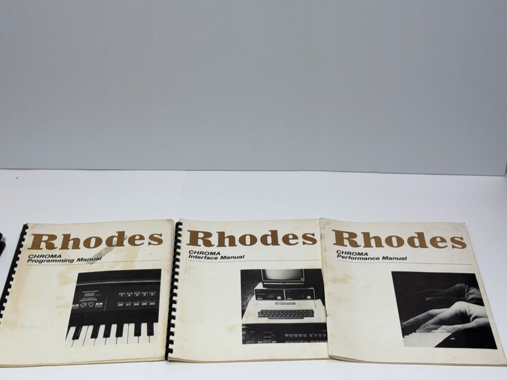 Vintage Rhodes Chroma Binder + Manuals – Programming, Interface & Performance
