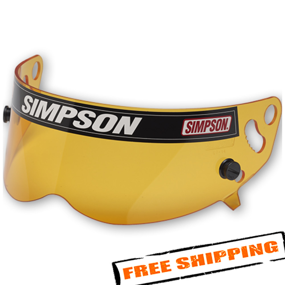 Simpson 89403A Amber Racing Helmet Replacement Shields