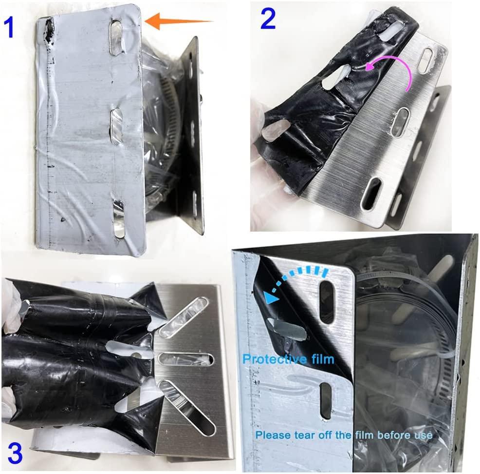 Post Pipe Pole Mounting Bracket Hose Clamps Arm Base for CCTV Security Camera