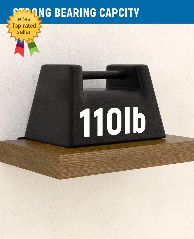 12-Pack 6 Inch Floating Shelf Brackets, Hidden Shelf Bracket for Wood, Concealed