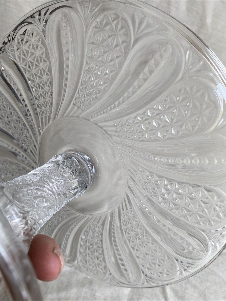 EAPG Cake Stand by McKee Glass - Doric Pattern - 8 1/4" diameter, 4 3/4" Tall