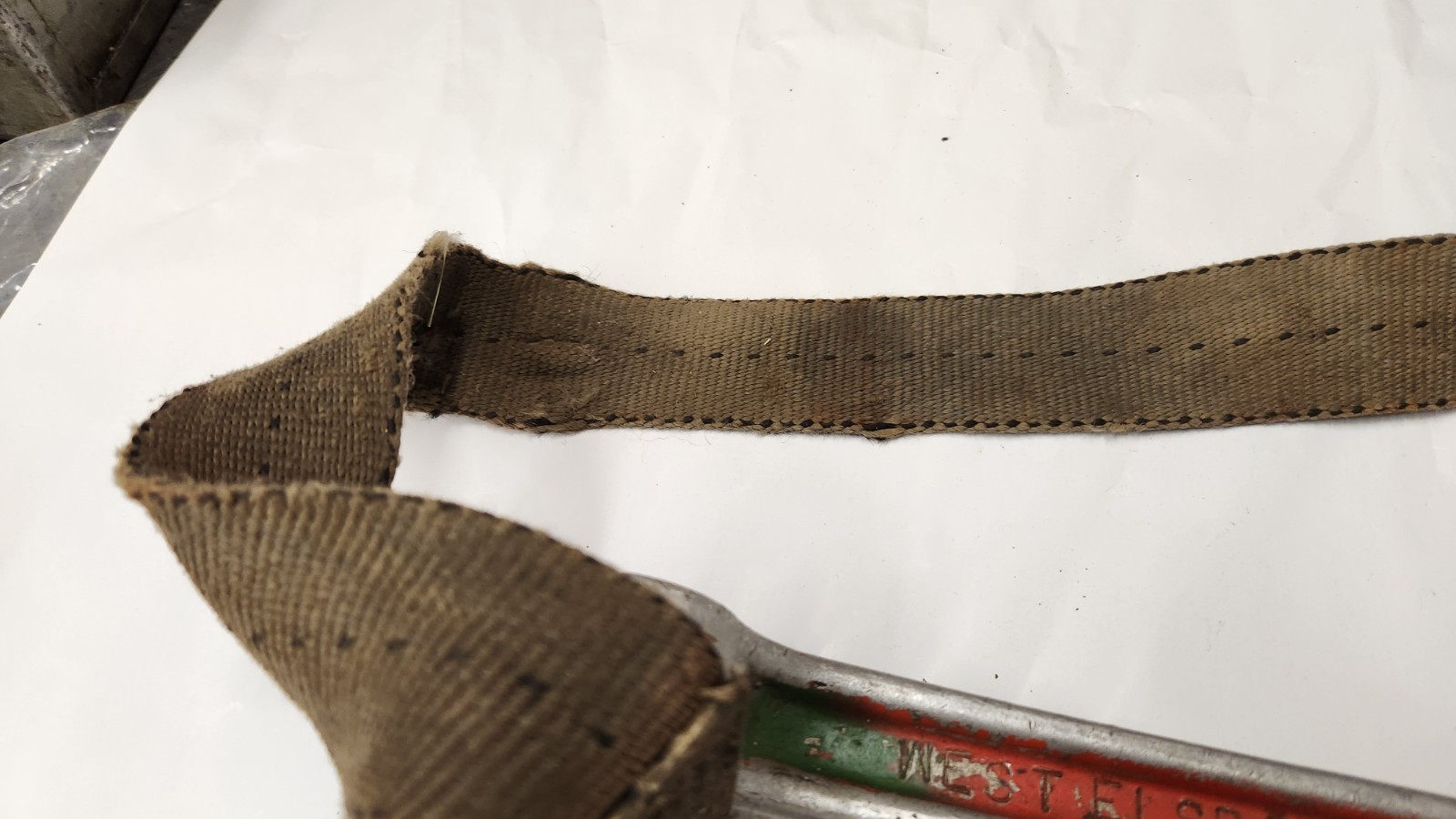 Ridgid No. 5 Adjustable Strap Pipe Wrench, 26" Strap w/Previous Owner Etchings