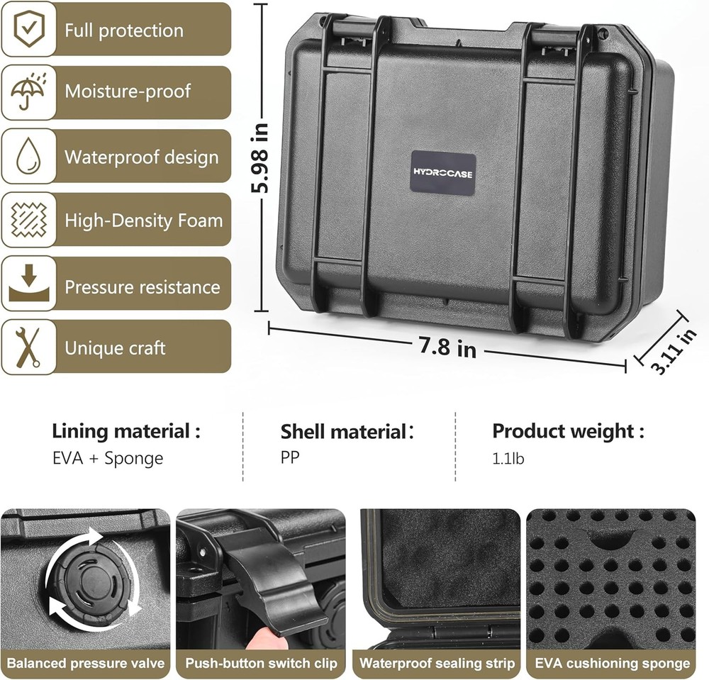 Waterproof 9mm Ammo Storage Case - Compact Ammo Case for Ammo Storage, Compatibl