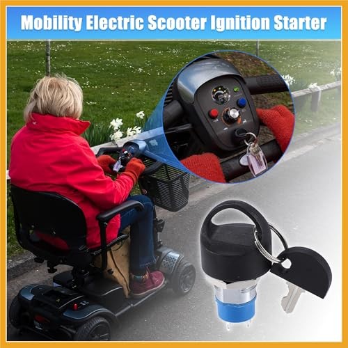 1 Set Ignition Starter On Off Switch Lock with 4 Keys Mobility Scooter Key