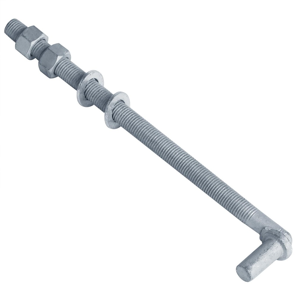 4 Pack 11" J-Bolt Gate Hinges with 5/8"-11, Threaded Hinges for Cattle Corral...