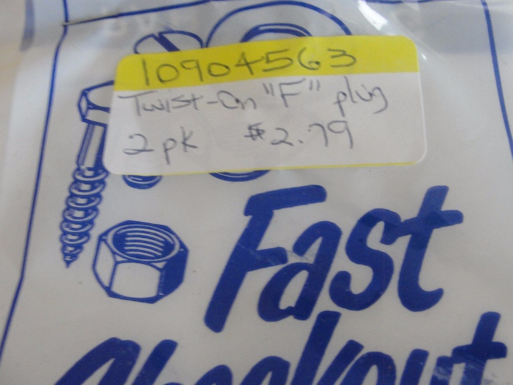 Fast Checkout Twist-on "F" Plug