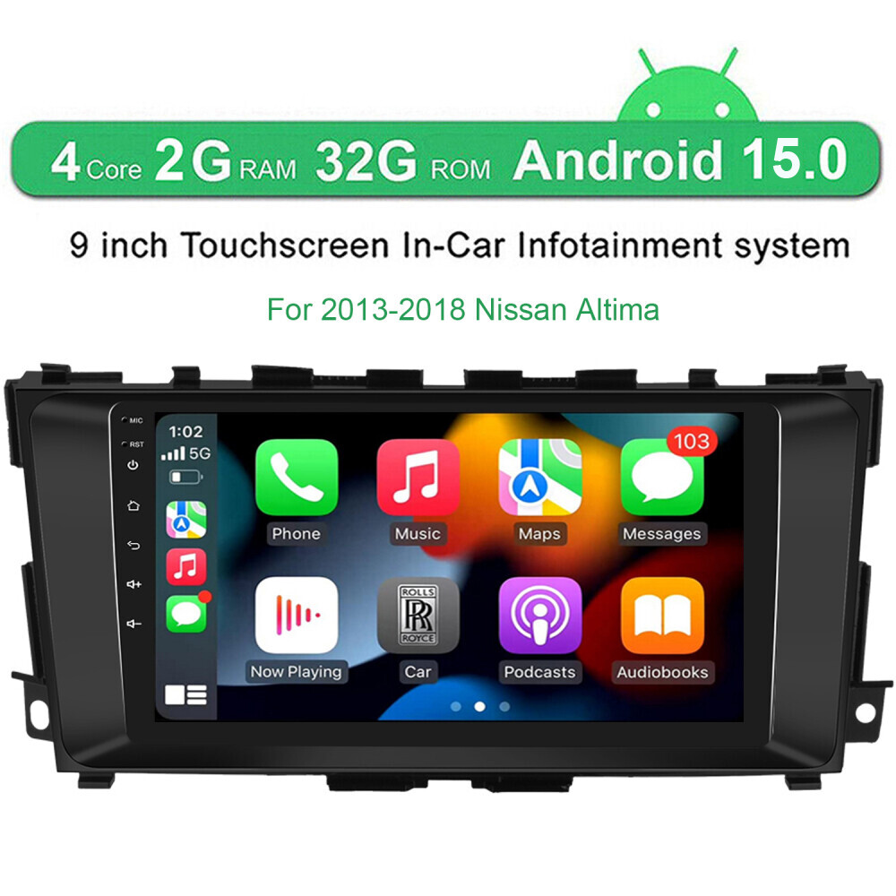 For 2015 2016 2017 Nissan Altima Radio GPS Stereo Apple CarPlay & Android Auto