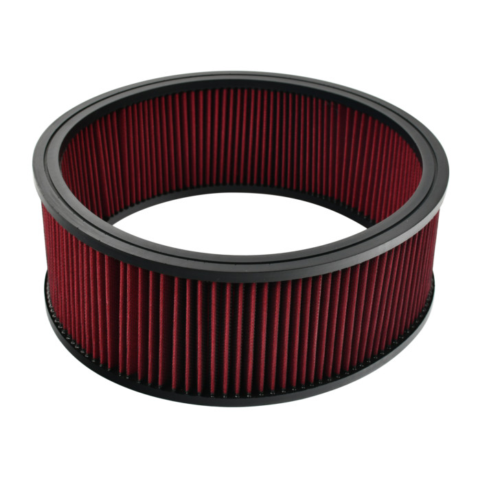 14" X 5" Washable & Reusable Round Air Cleaner Filter Element Replacement Red