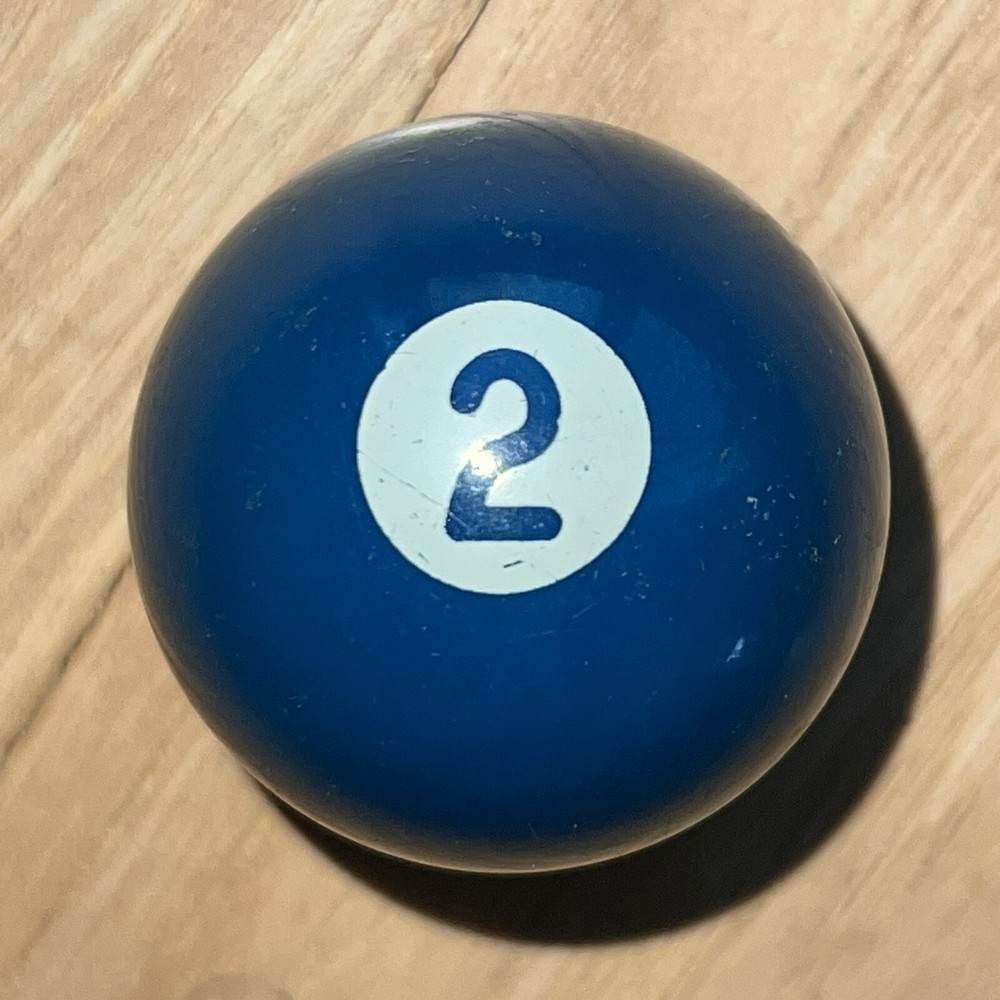 Miniature Pool Ball Small Billiards 1 -1/2" Two 2 Ball