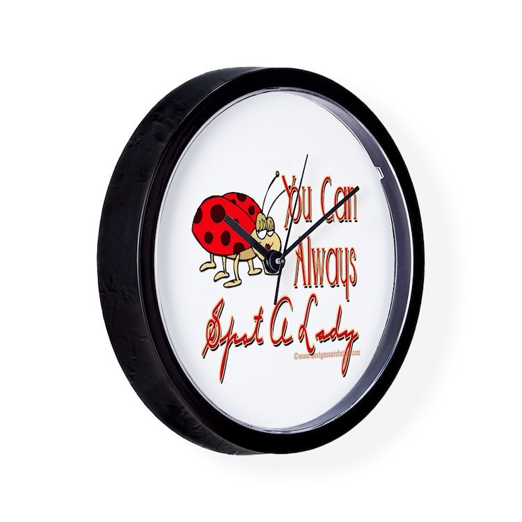 CafePress Spot A Lady 10" Wall Clock (73257642)