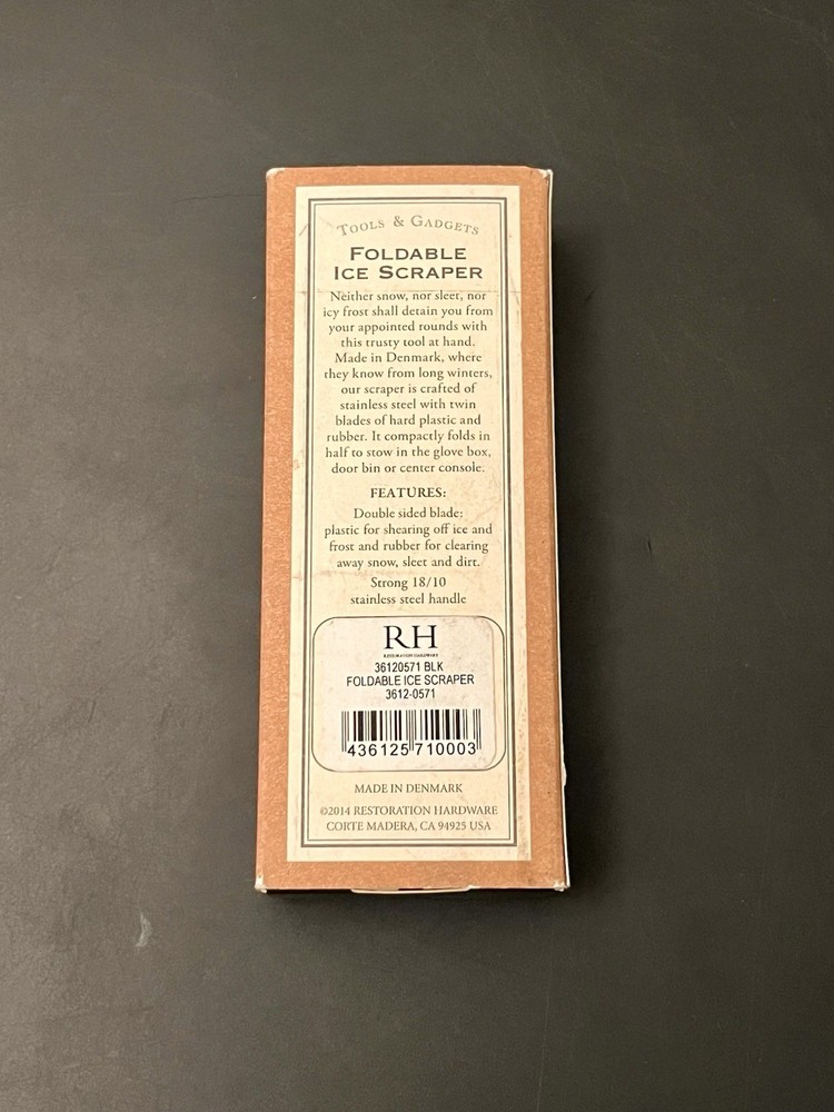 Foldable Ice Scraper Restoration Hardware- New In Box