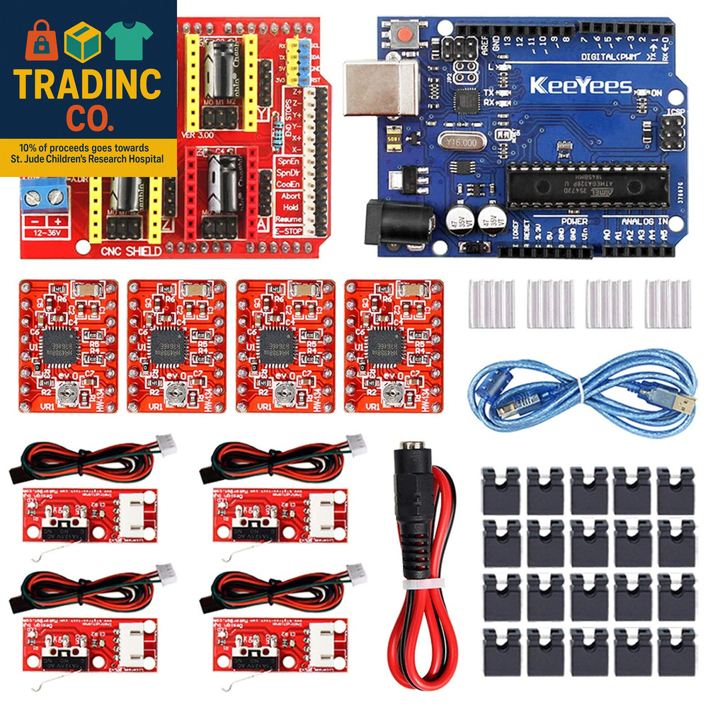 Professional 3D Printer CNC Kit with E-Tutorial - CNC Shield Expansion Board V3.