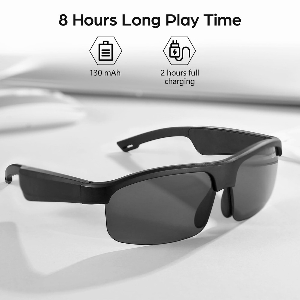 Smart Glasses, Polarized Bluetooth Sunglasses with Speaker, Voice Assistant, ...