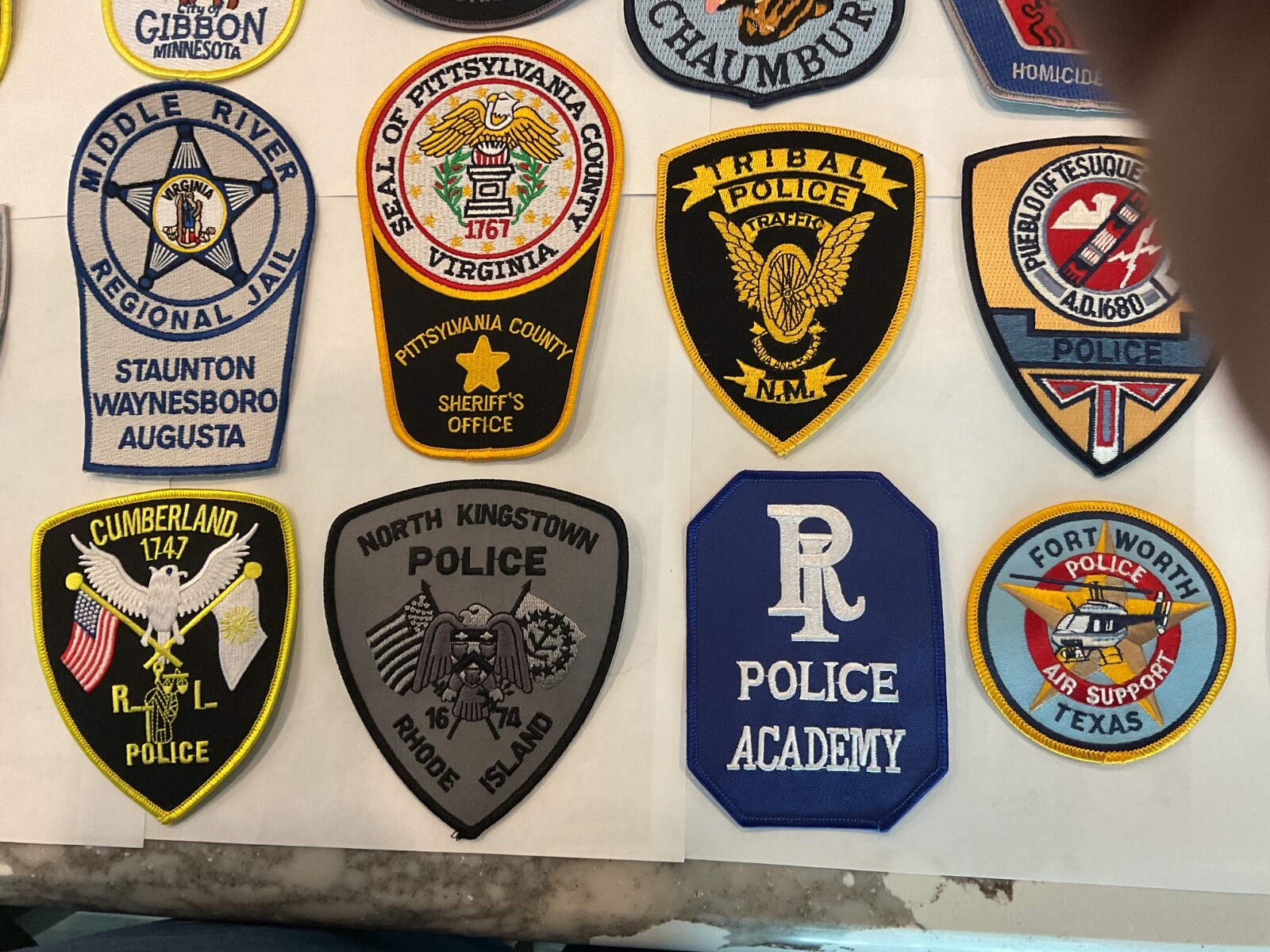 Police collectors Wholesale patch set 20 pieces all different patches. All New