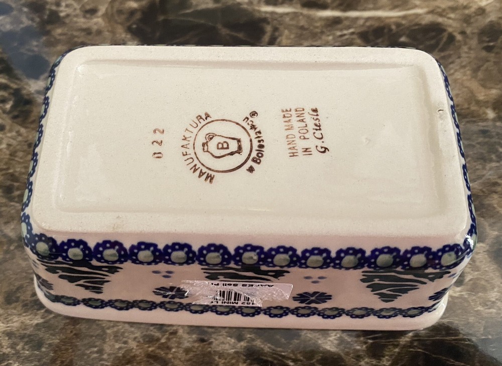 Polish Pottery Pine Tree Small Loaf Baker