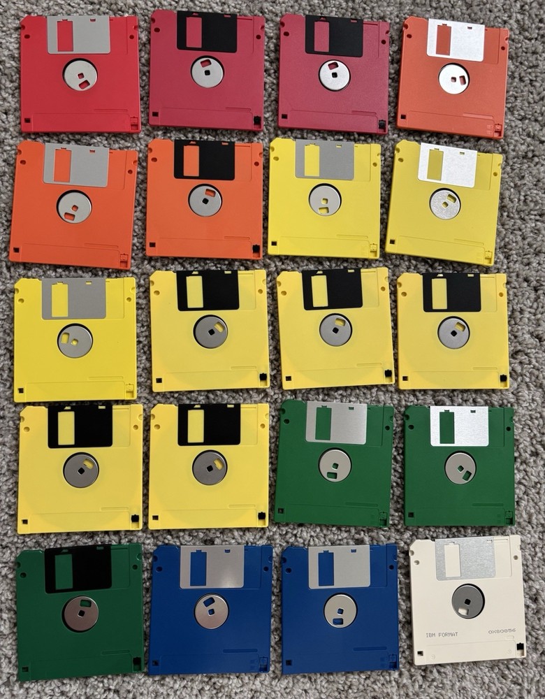Mixed Lot 20 Floppy Disk Imation, Memorex & Sony 3.5" 1.44MB Diskettes Untested