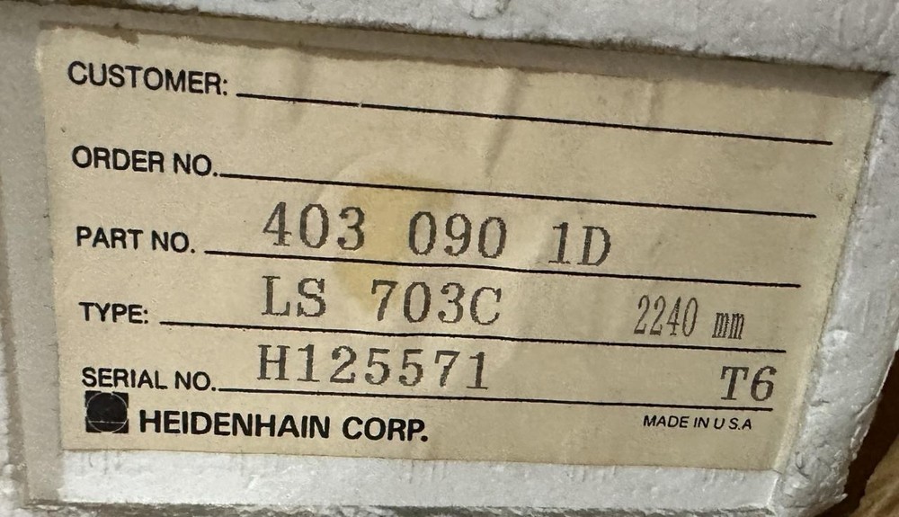Heidenhain LS 703 C Sealed Incremental Linear Encoder Scale ML 2240mm