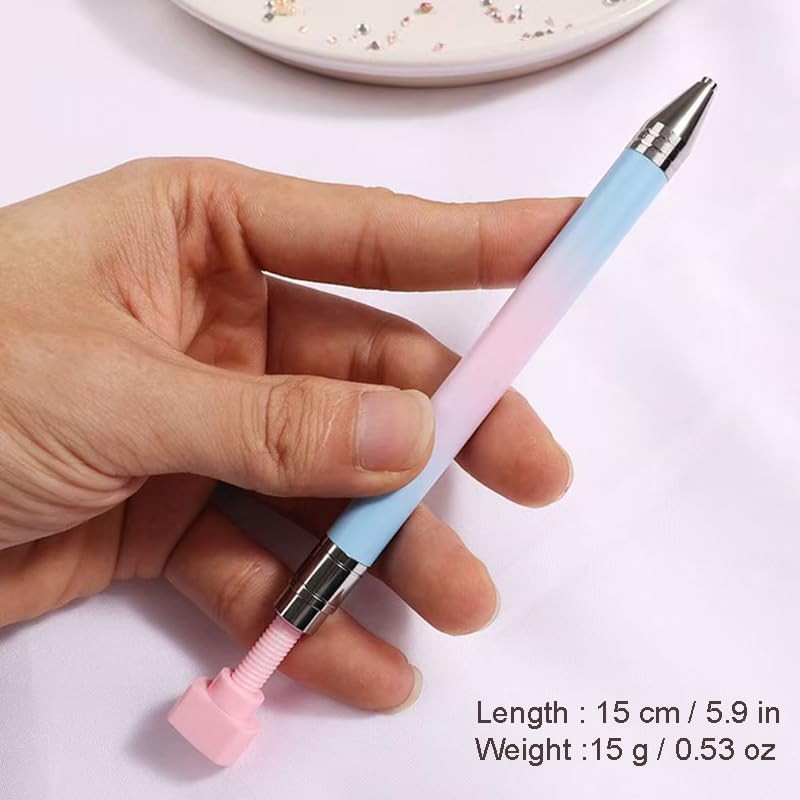 Rhinestone Picker Tool, Refillable Wax Pen with 3 Additional blue