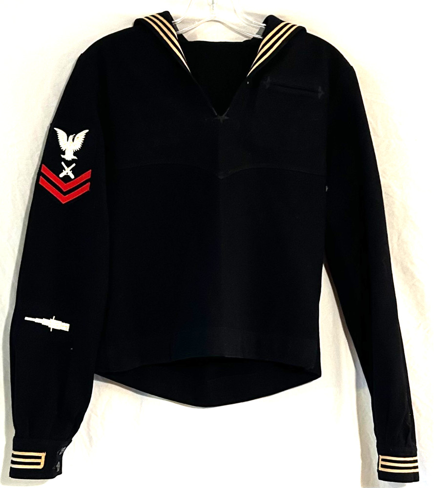 WWII USN Navy Gunners Mate Gun Captain Second Class Jumper