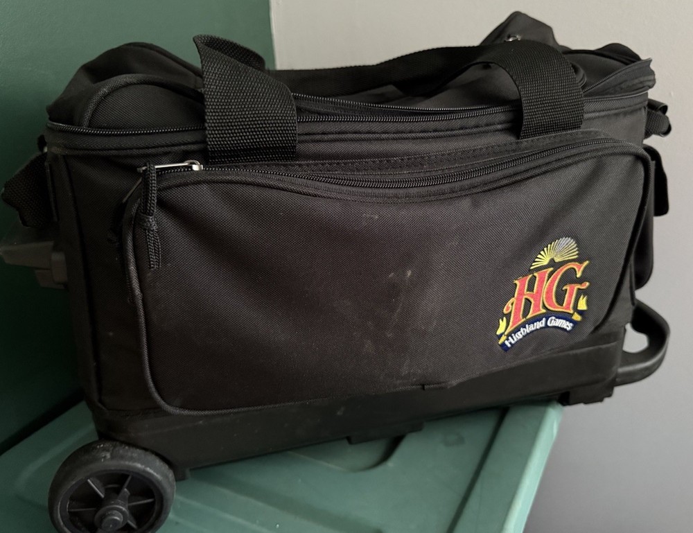 Bowling Bag- Black Highland Games Single Roller With Shoulder Strap