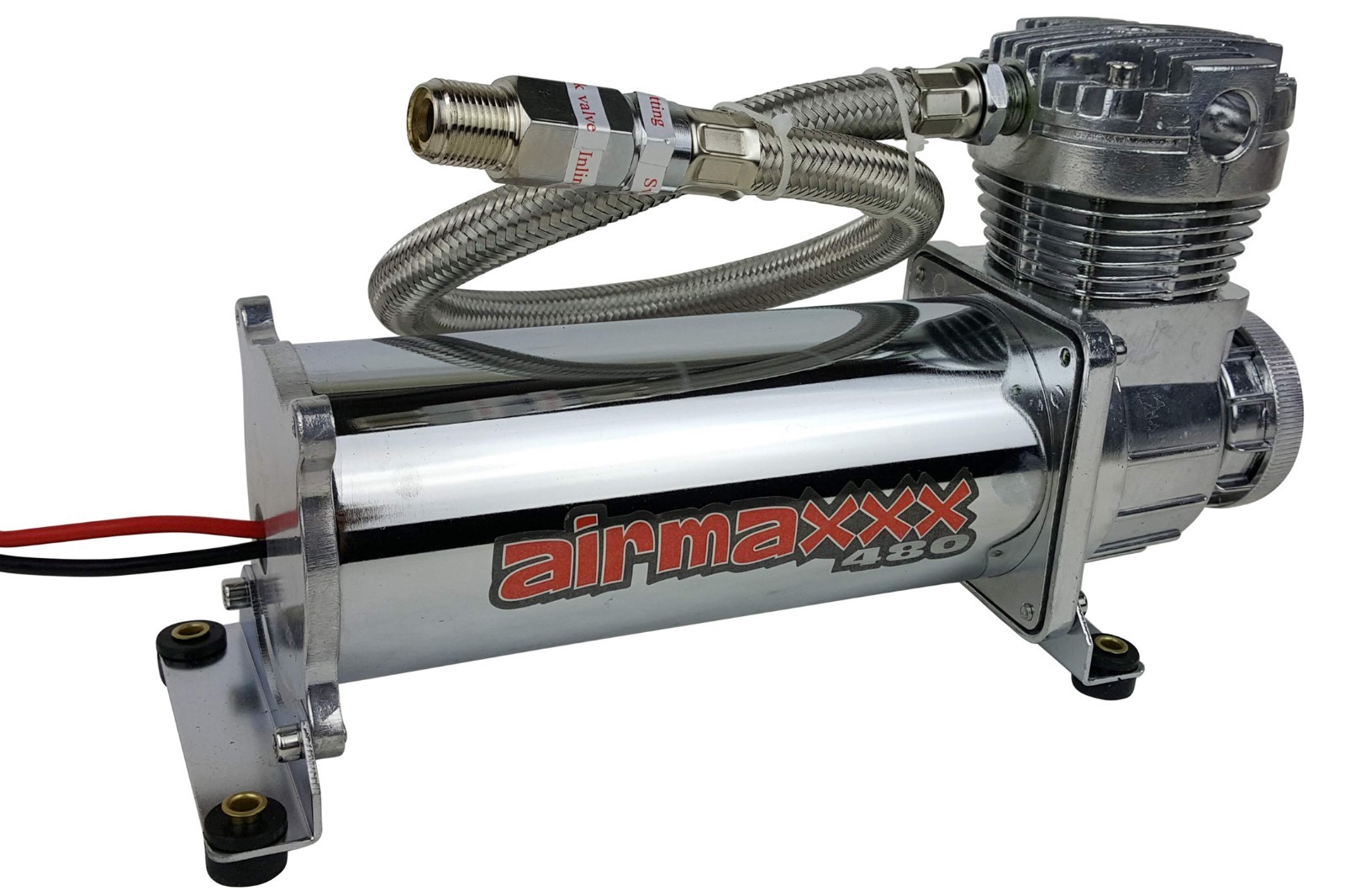 airmaxxx 480 Chrome Air Compressor 180 Switch For Air Horn Suspension Bags Tank