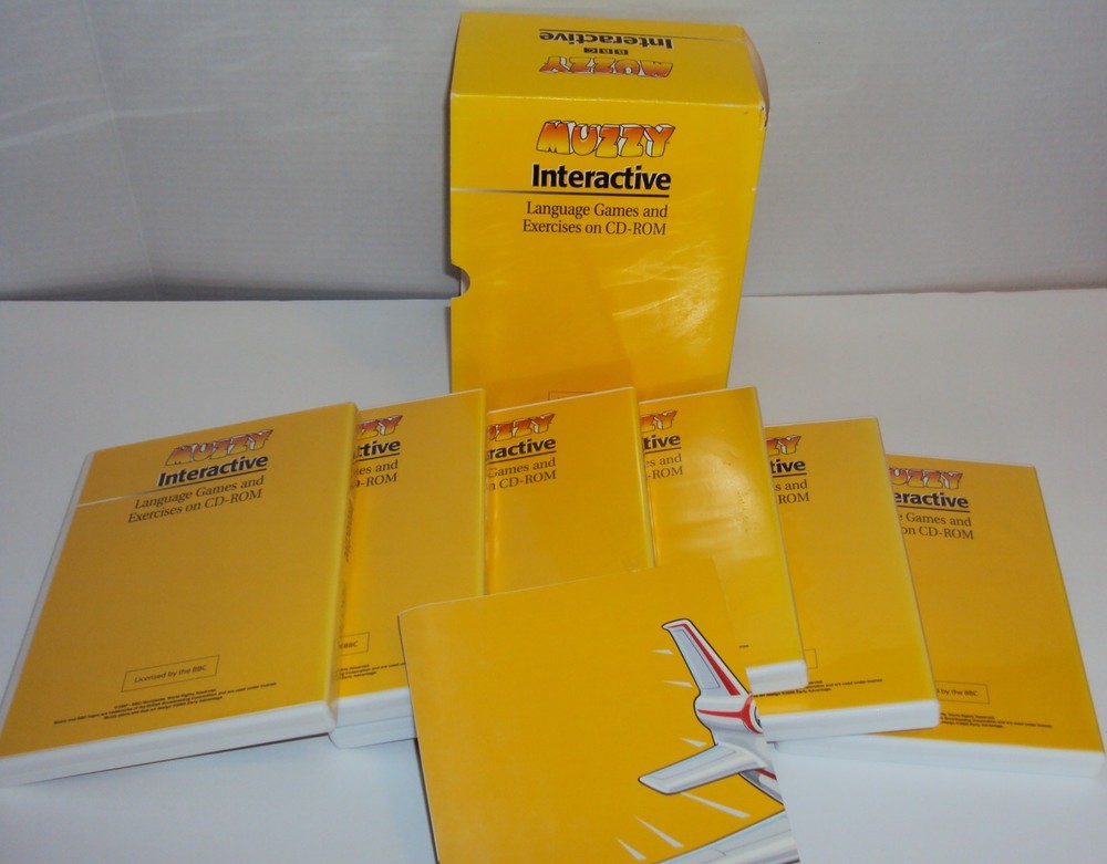 Muzzy BBC French Interactive Language Games & Exercises 6 CD-ROM Box Set Kids