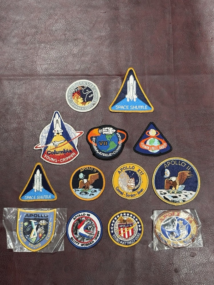 NASA APOLLO COLUMBIA SPACE SHUTTLE PILOT Patch Lot 13 Bundle Set