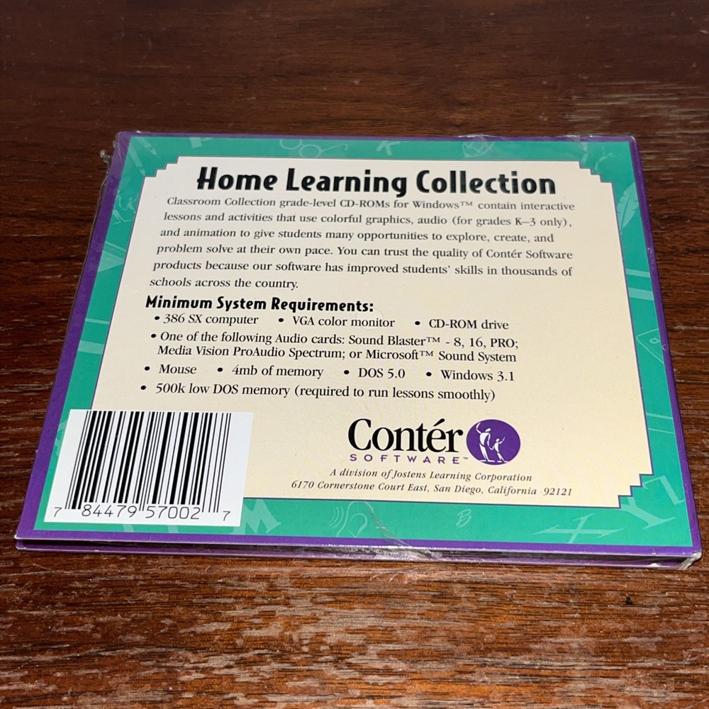 Home Learning Collection Writing K-2 CD-ROM For Windows 3.1 - Conter Software