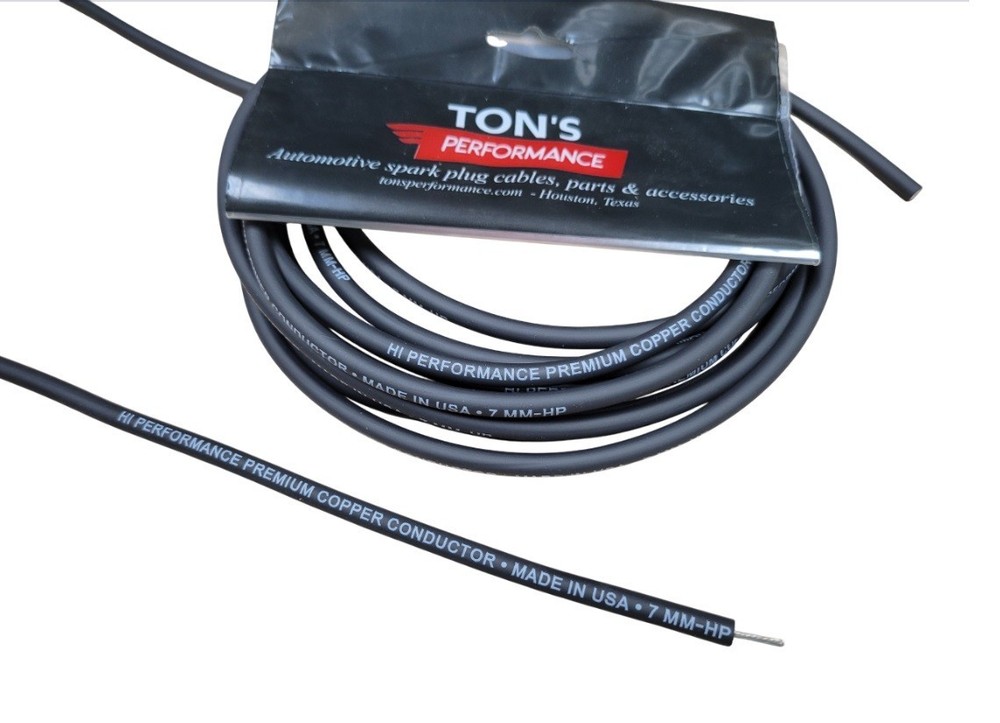 7mm solid copper core spark plug ignition wire sold by the foot