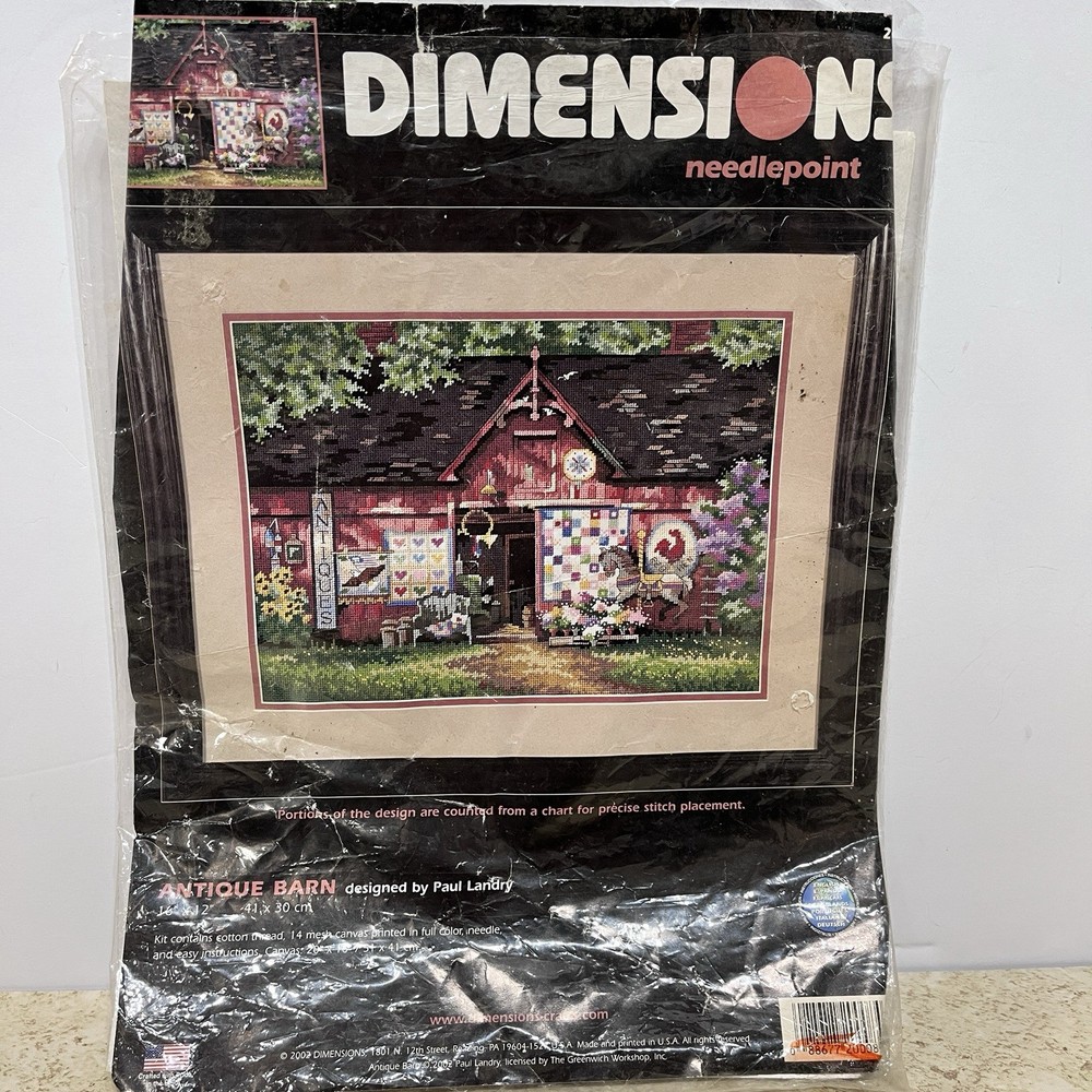 Dimensions Antique Barn Needlepoint￼Kit 16 X 12