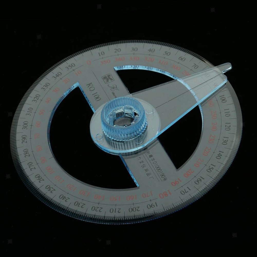 10cm Plastic 360 Degree Sewing Arm Protractor Ruler Angle