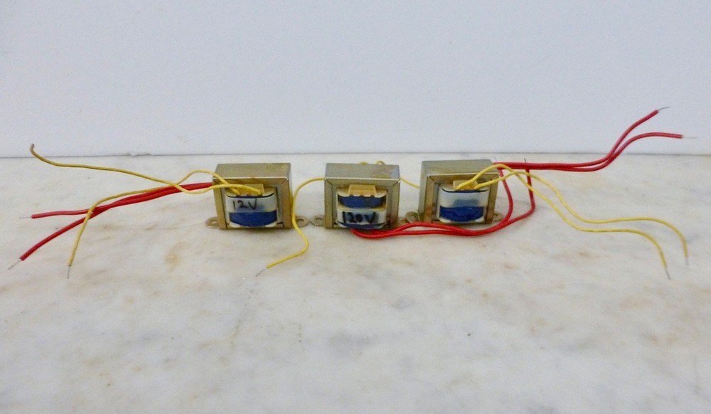 Three NOS 120V to 12V transformers